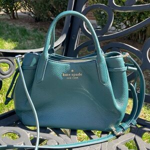 Kate Spade Dumpling Leather Satchel, Peacock Sapphire- Excellent Condition